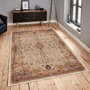 Conceptum Alfombra de Algodón 100 x 150 cm Beige, Rojo y Camel